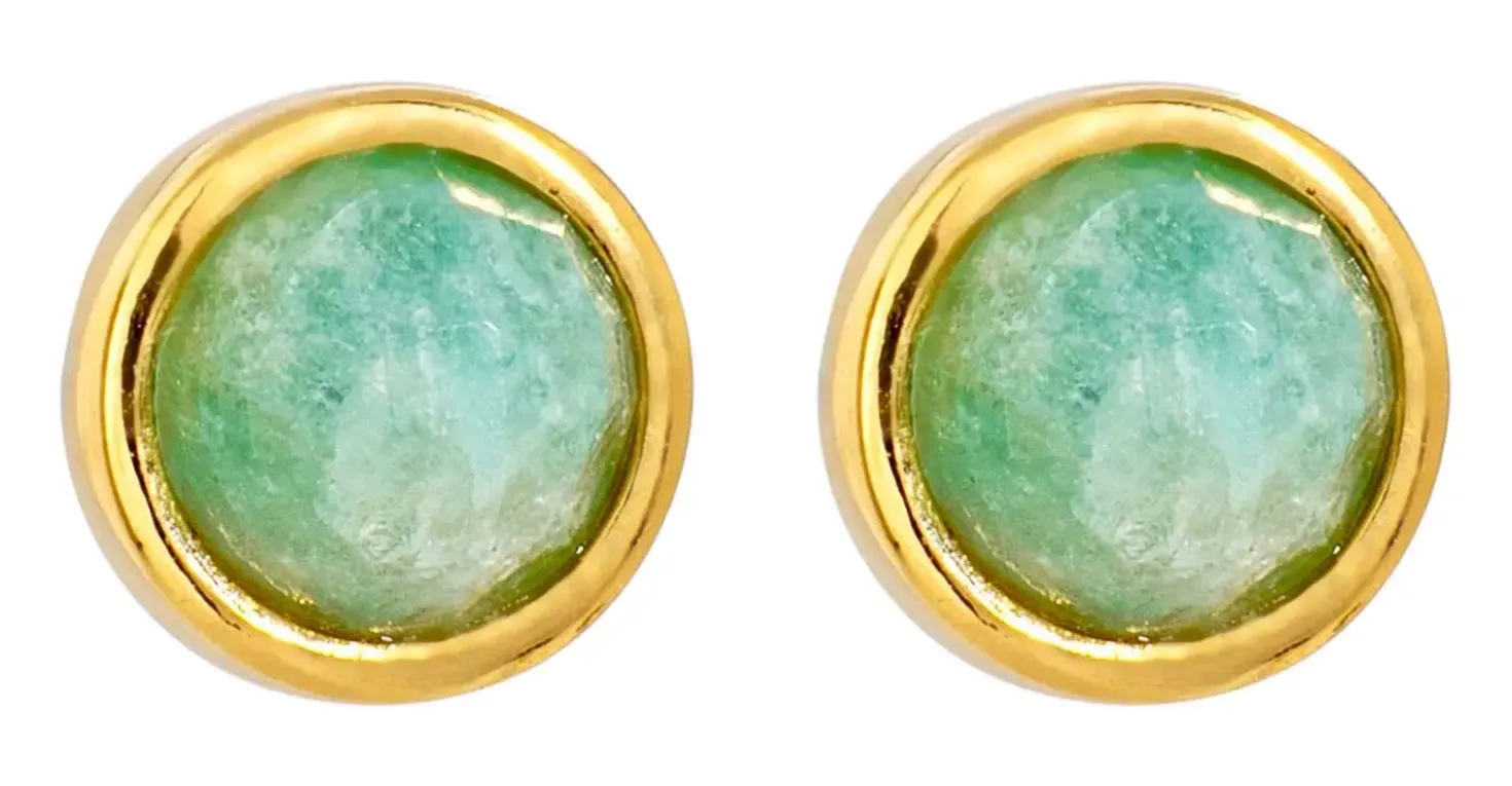 Clous d'oreilles - Amazonite Glow