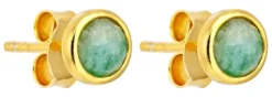 Clous d'oreilles - Amazonite Glow