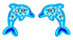 Clous d'oreilles - Blue Fin