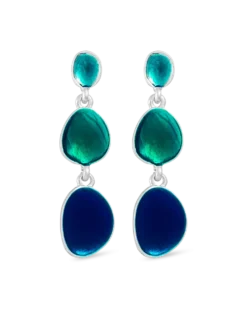 Clous d'oreilles - Blue Forms