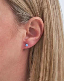 Clous d'oreilles - Blue Opal