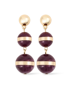 Clous d'oreilles - Burgundy Balls