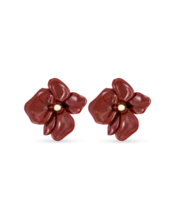 Clous d'oreilles - Burgundy Blossom