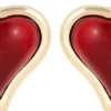 Clous d'oreilles - Burgundy Hearts