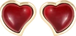 Clous d'oreilles - Burgundy Hearts
