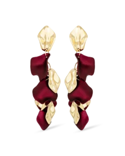 Clous d'oreilles - Burgundy Leaves