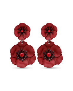 Clous d'oreilles - Burgundy Rose