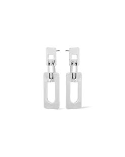 Clous d'oreilles - Chrome Rectangles