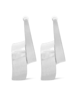 Clous d'oreilles - Curved Silver