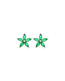 Clous d'oreilles - Floral Emerald