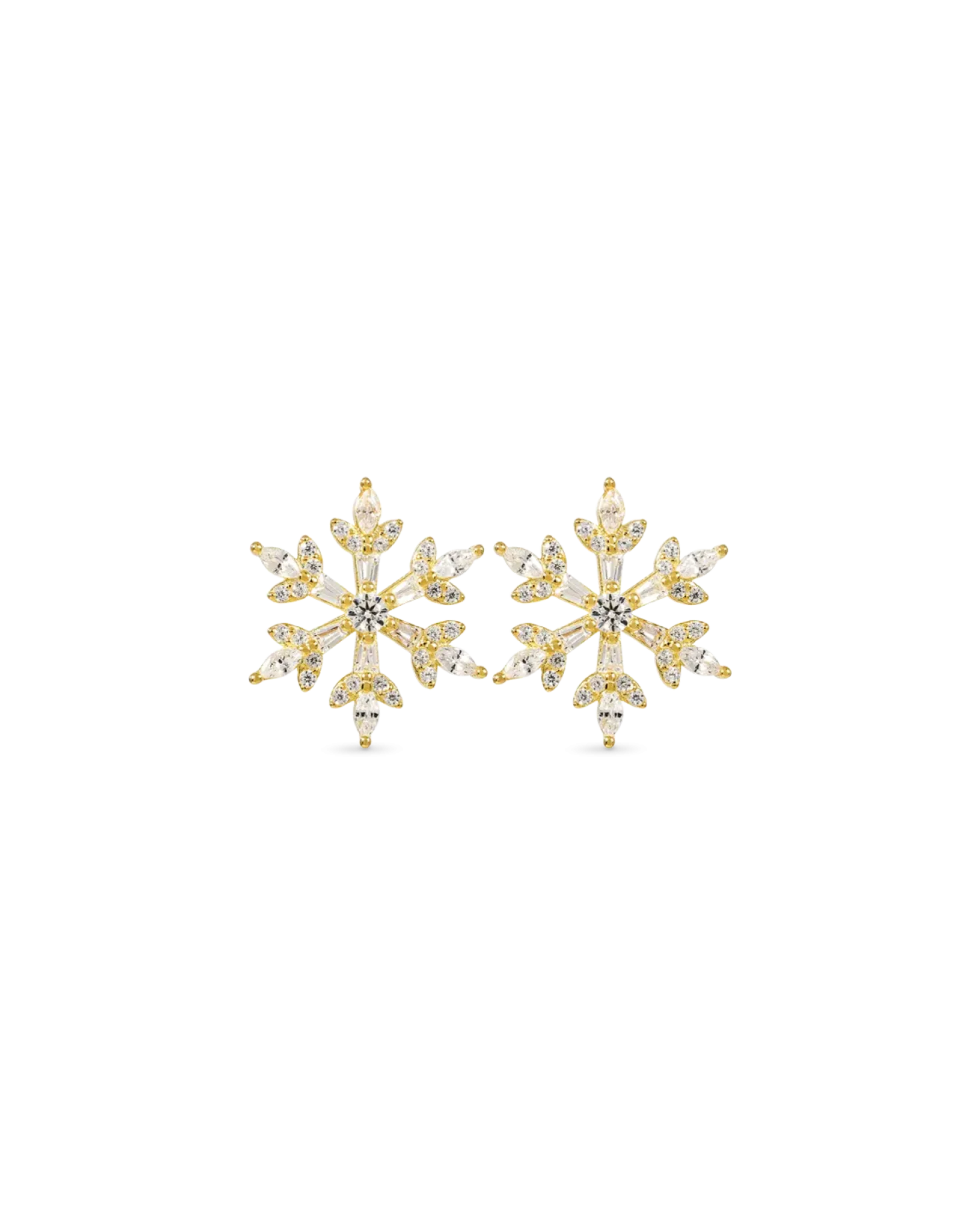 Clous d'oreilles - Golden Snowflake