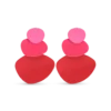 Clous d'oreilles - Mat Rouge