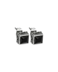 Clous d'oreilles pour homme - Black Steel