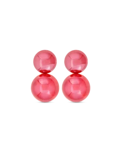 Clous d'oreilles - Red Pearls