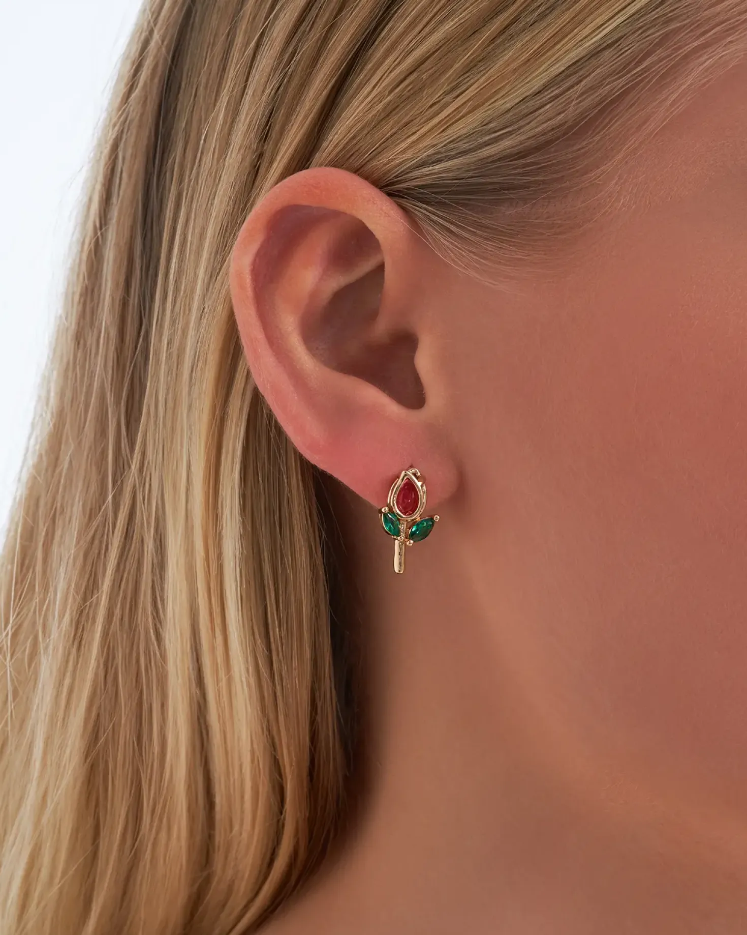Clous d'oreilles - Red Tulip