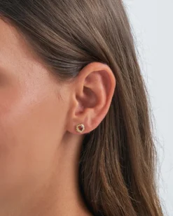 Clous d'oreilles - Red Zirconia
