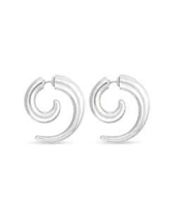 Clous d'oreilles - Rhodium Swirl