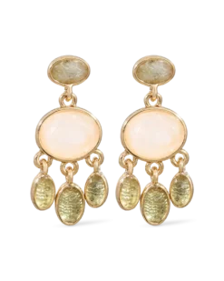 Clous d'oreilles - Rose Labradorite