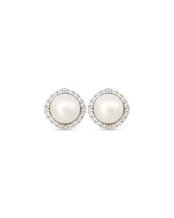 Clous d'oreilles - Round Pearls