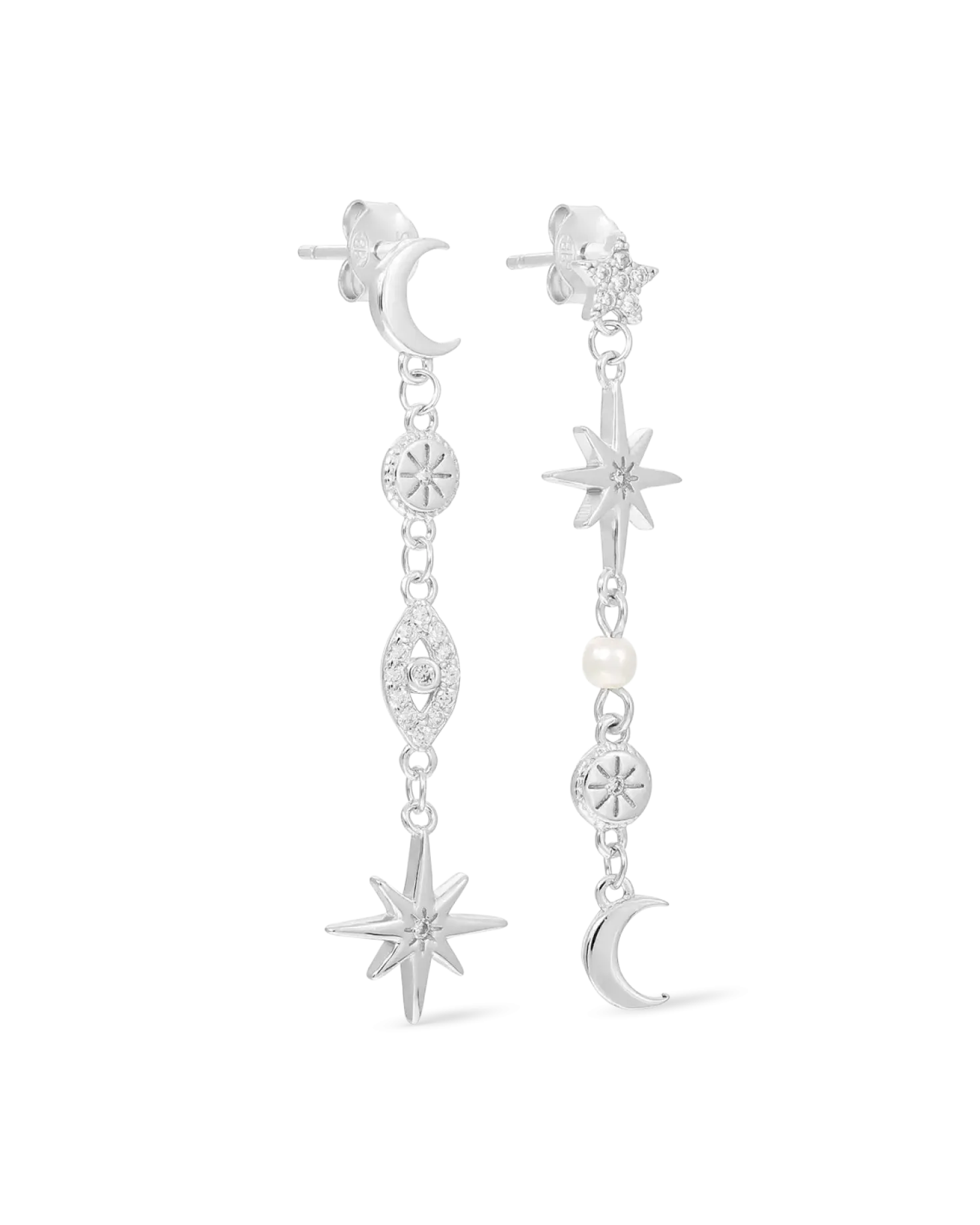 Clous d'oreilles - Silver Galaxy