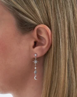 Clous d'oreilles - Silver Galaxy