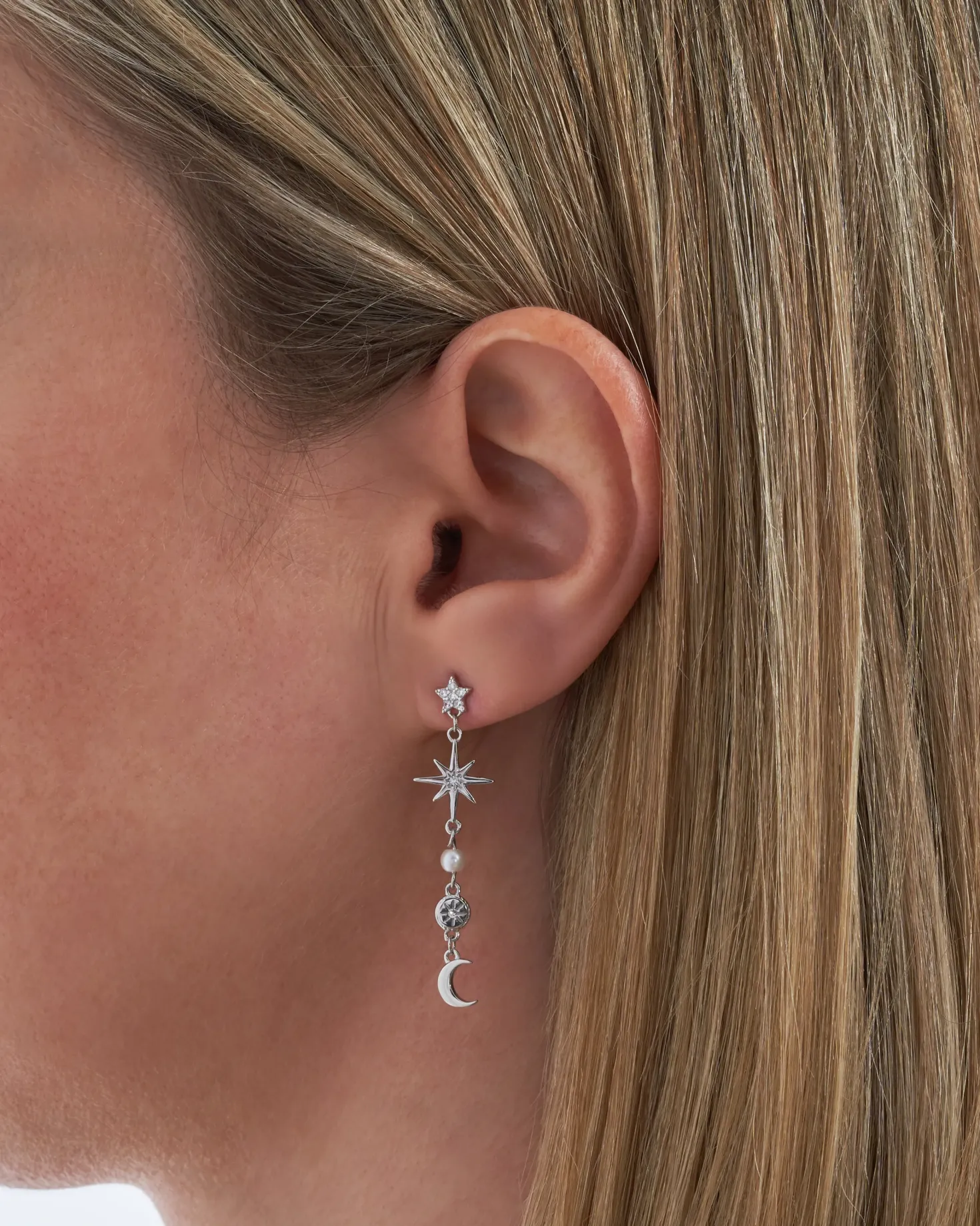Clous d'oreilles - Silver Galaxy