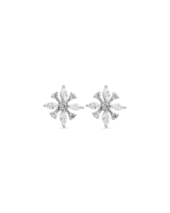 Clous d'oreilles - Silver Iceflower