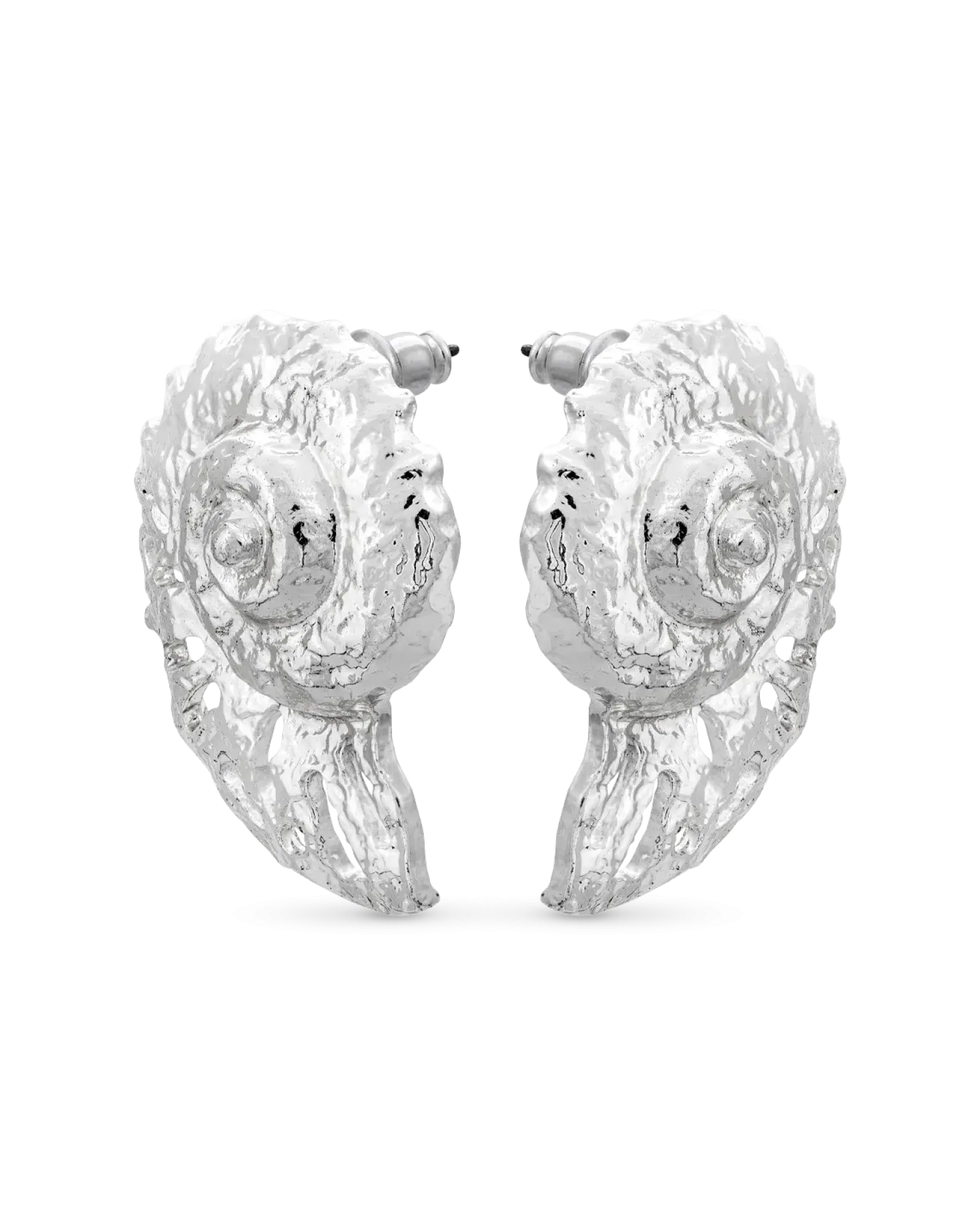 Clous d'oreilles - Silver Nautilus