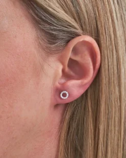 Clous d'oreilles - Silvery Circle