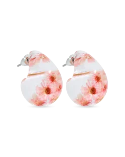 Clous d'oreilles - Transparent Flower