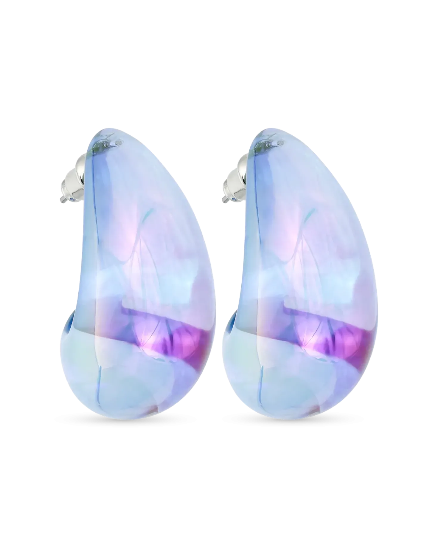 Clous d'oreilles - Transparent Blue