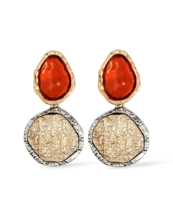 Clous d'oreilles - Vintage Orange