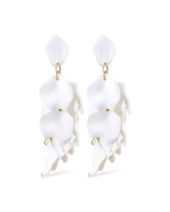 Clous d'oreilles - White Petals