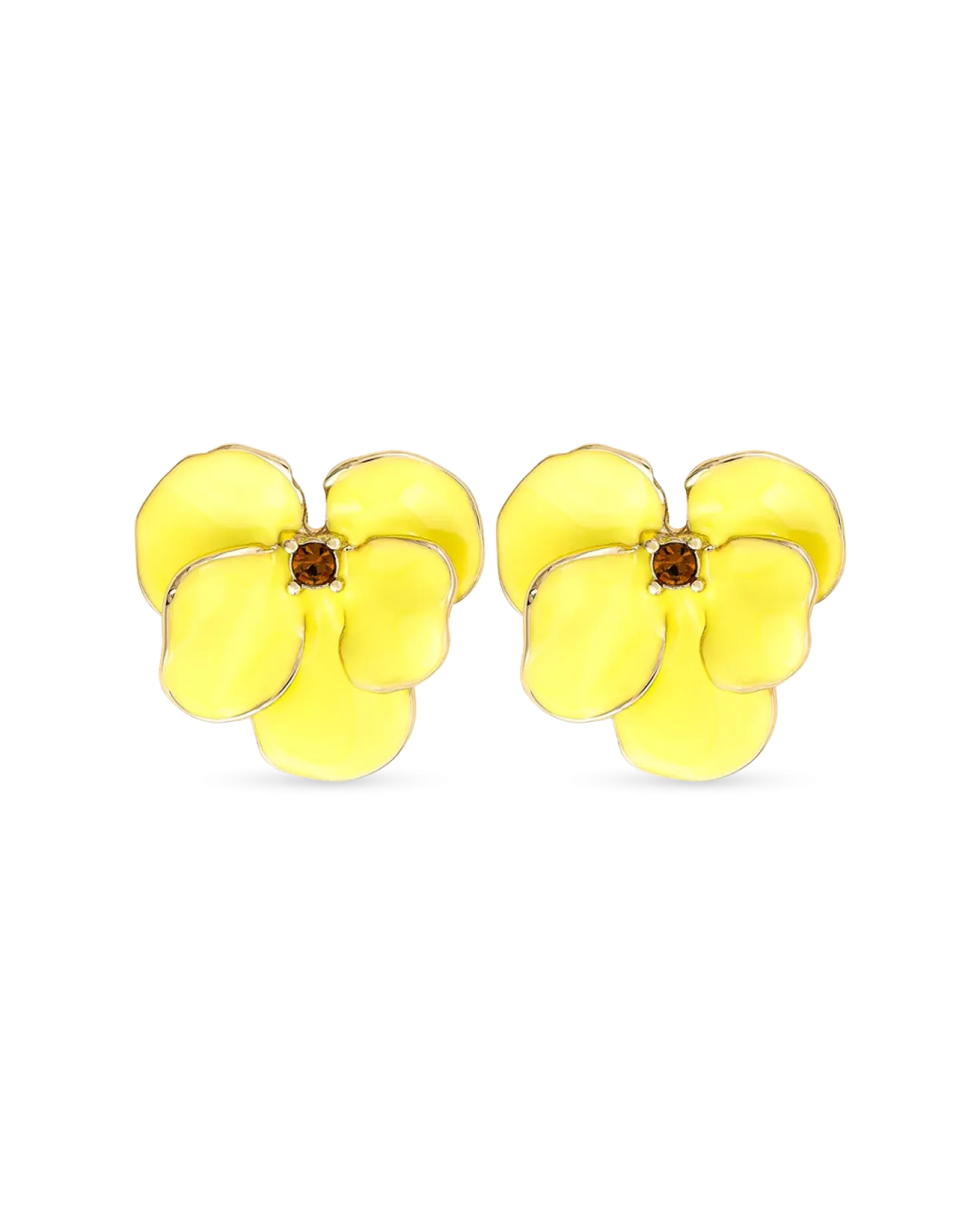 Clous d'oreilles - Yellow Flower