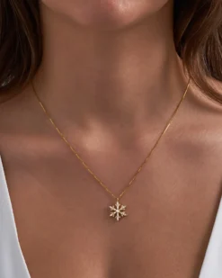 Collier - Golden Snowflake