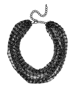 Collier - Hematite Mesh