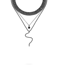 Collier multirangs - Black Glamour