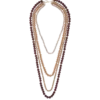Collier multirangs - Brown Beads