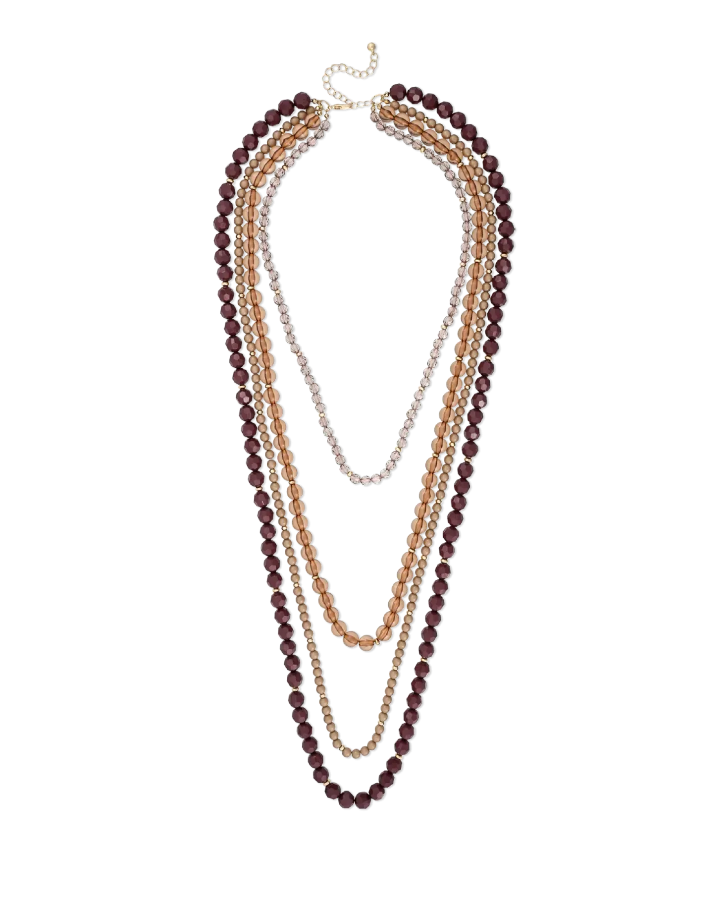 Collier multirangs - Brown Beads