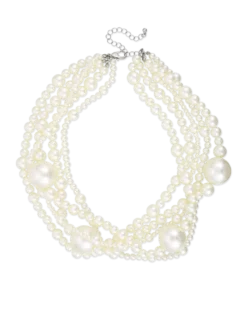 Collier multirangs - Chunky Pearls