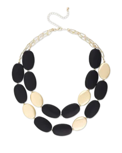 Collier multirangs - Elegant Black
