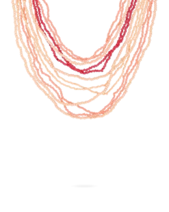 Collier multirangs - Funky Peach