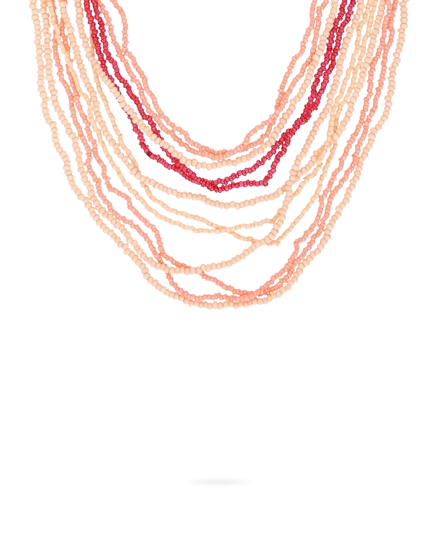 Collier multirangs - Funky Peach