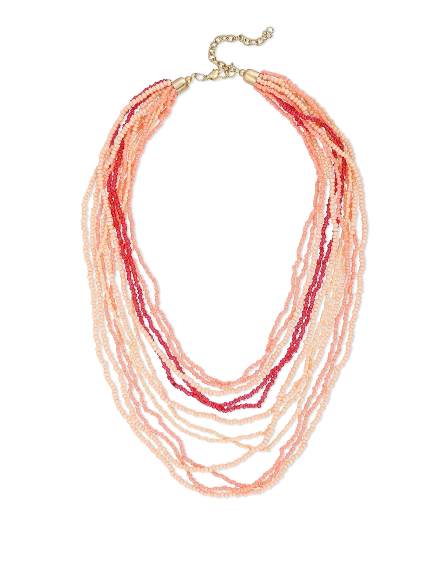 Collier multirangs - Funky Peach
