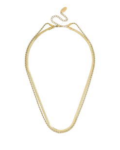 Collier multi-rangs - Golden Steel