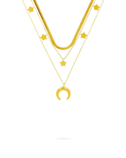Collier multirangs - Golden Trio
