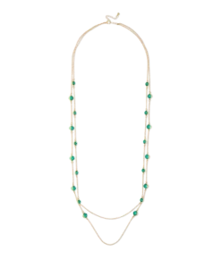 Collier multirangs - Green Marble