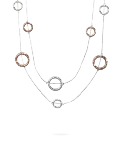 Collier multirangs - Hammered Circles