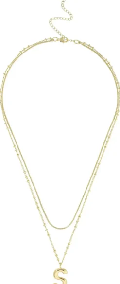 Collier multirangs - Initial S