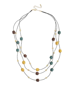 Collier multi-rangs - Lava Stone